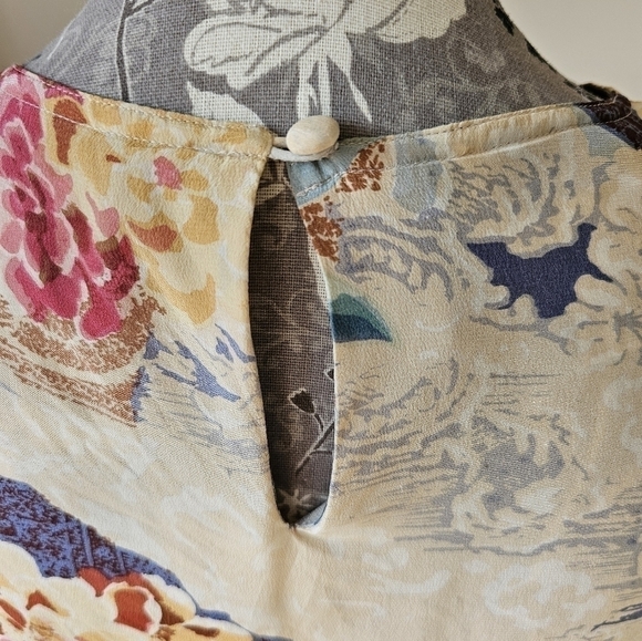 Vintage TESS 100% silk shirt Sz. M - Picture 3 of 7